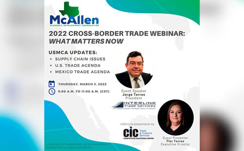 McAllen EDC present 2022 Cross-Border Trade Webinar: What Matters Now
