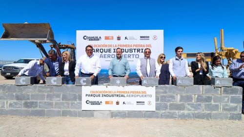 Colocan primera piedra del Parque Industrial “Aeropuerto” en Coahuila