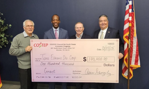 COSTEP otorga 100,000 dólares a la Corporación de Desarrollo Económico de Texas para impulsar el crecimiento en 2025